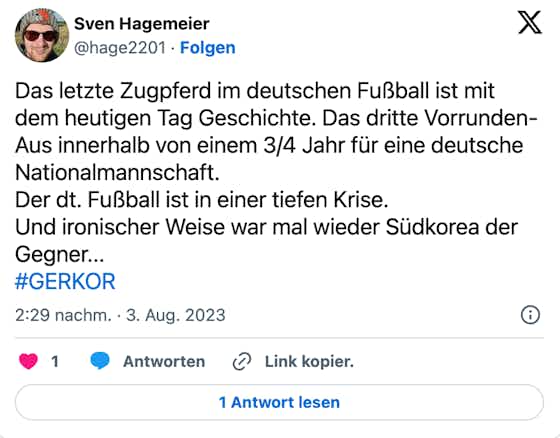 Artikelbild:📱 "Raus ohne Applaus" - Die Netzreaktionen zum deutschen WM-Aus