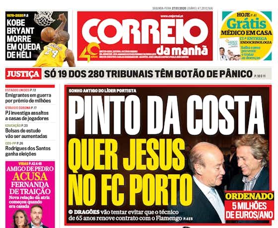 Imagem do artigo:Jorge Jesus é o nome preferido no Porto