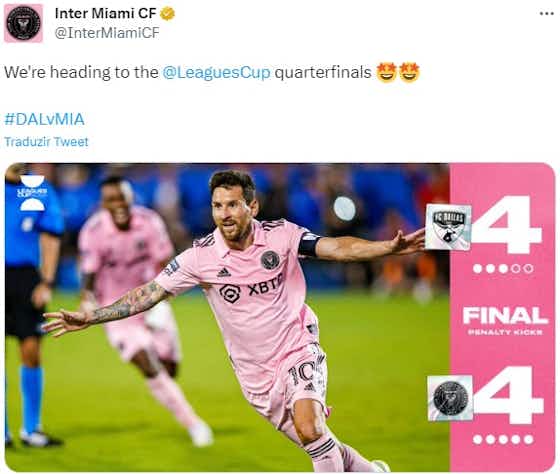 Imagem do artigo:Messi brilha com golaços, e Inter Miami avança nos pênaltis na Leagues Cup