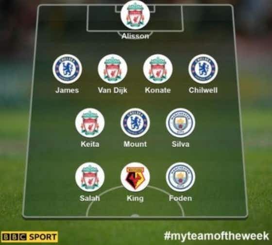 Article image:Premier League team of the week: Five players representing five-star Liverpool, plus Chelsea & City stars