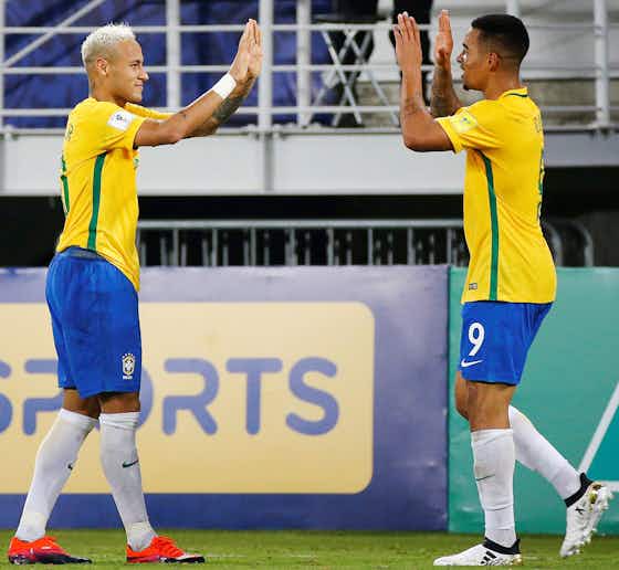 Article image:Gabriel Jesus' epic warm-up routine with Neymar for Brazil in 2017 as Arsenal move nears