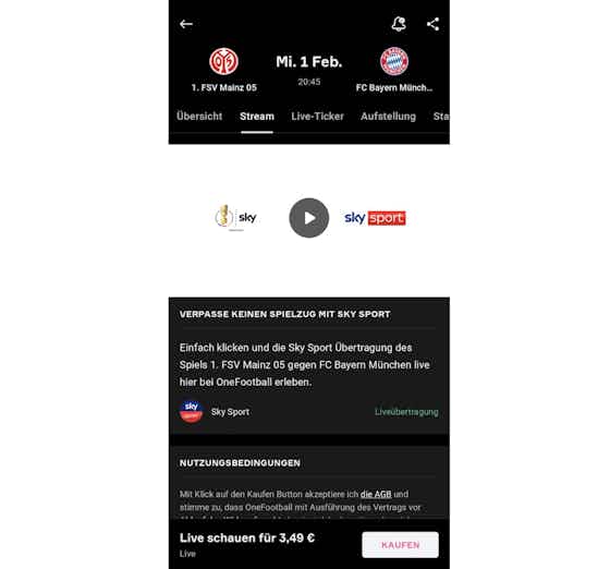 Artikelbild:📱 Drama Baby! Schau den DFB-Pokal live auf Sky in der OneFootball App