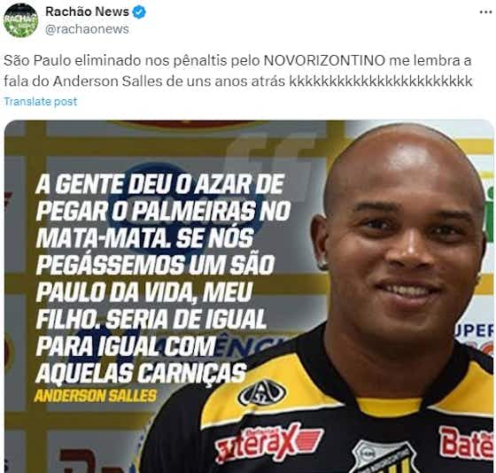 Imagem do artigo:😂 Rivais não perdoam e se divertem com eliminação do São Paulo no Paulista