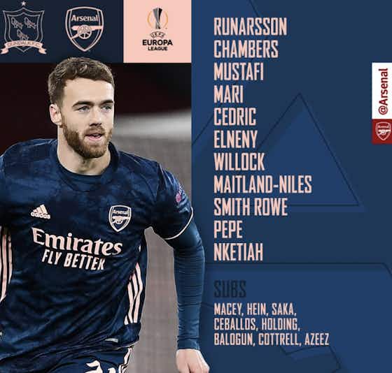 Article image:Arsenal name much-changed side for Europa League dead-rubber