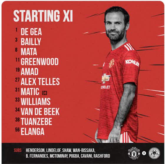 Article image:Manchester United name youthful starting XI for Leicester clash