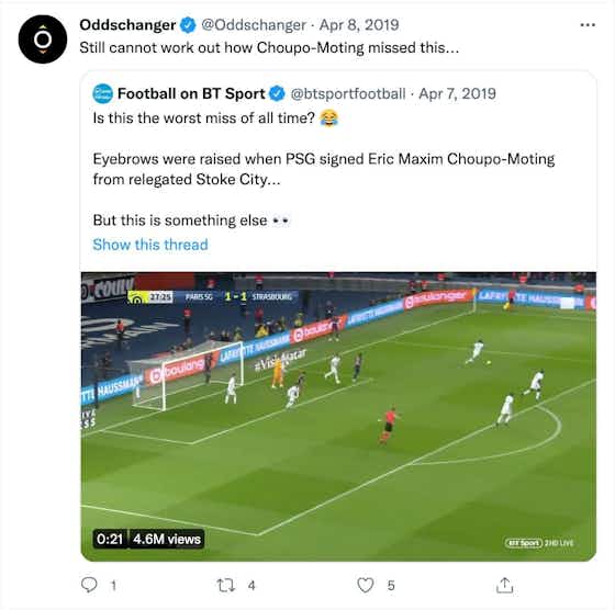 Article image:PSG: Eric Maxim Choupo-Moting produced football's worst ever miss in 2019