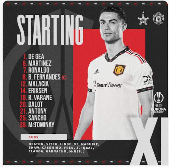 Article image:Manchester United name their starting XI for Sheriff clash