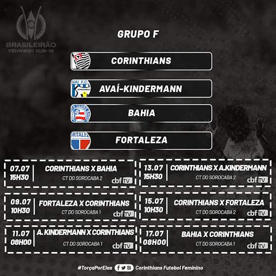 Imagem do artigo:Corinthians conhece datas e horários do Campeonato Brasileiro Feminino Sub-18