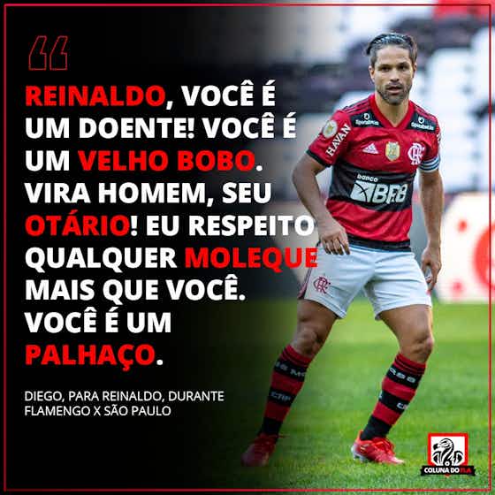 Imagem do artigo:“Vira homem, seu otário”: Transmissão flagra ‘sermão’ de Diego em jogador do São Paulo