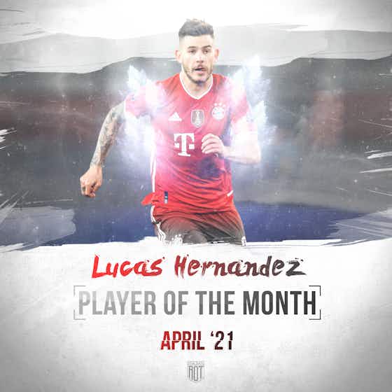 Article image:Player of the month April: Lucas Hernández