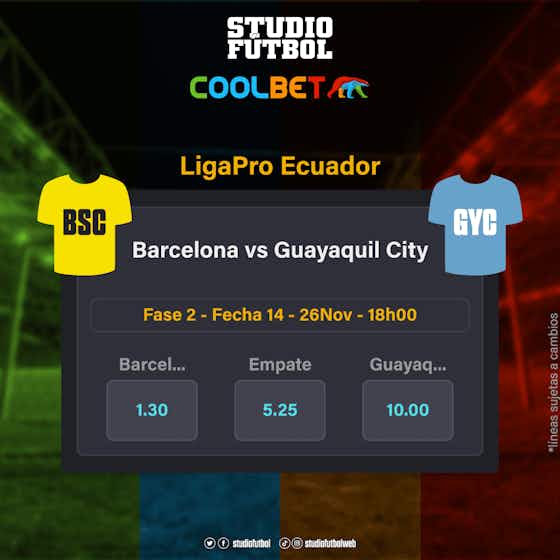 Imagen del artículo:El pronóstico para el Barcelona SC vs Guayaquil City