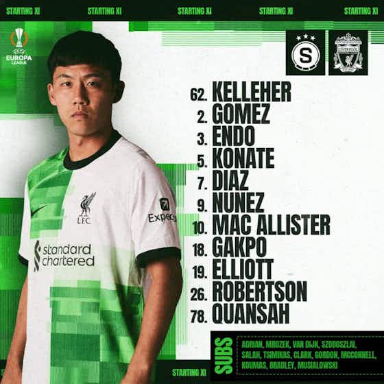 Article image:Endo stats as Liverpool name XI to face Sparta in UEL last 16
