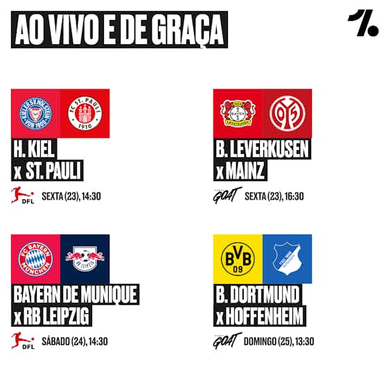 Imagem do artigo:📲 Agenda de 6ª: líderes da Bundesliga e 2.  Bundesliga ao vivo no OF