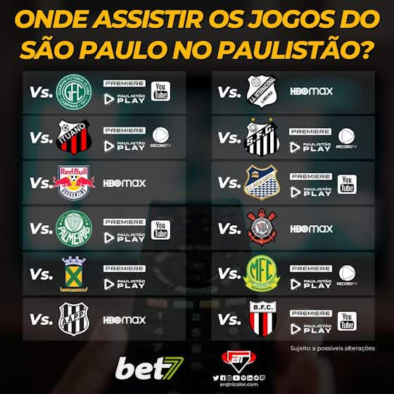 Imagem do artigo:Onde serão transmitidos os jogos do São Paulo no Paulistão 2022