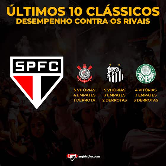 Imagem do artigo:O desempenho do São Paulo nos últimos dez clássicos contra os principais rivais