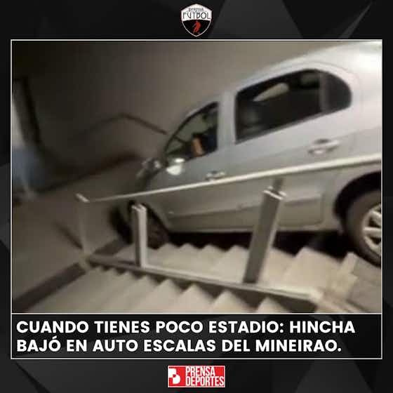 Imagen del artículo:Video | Hincha cayó con su auto por las escalas del estadio Mineirao