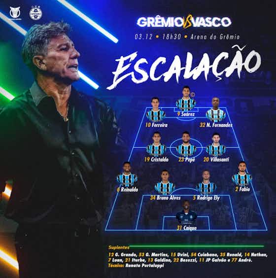 Imagem do artigo:📋 Vale MUITO! Grêmio e Vasco escalados na despedida de Suárez da Arena