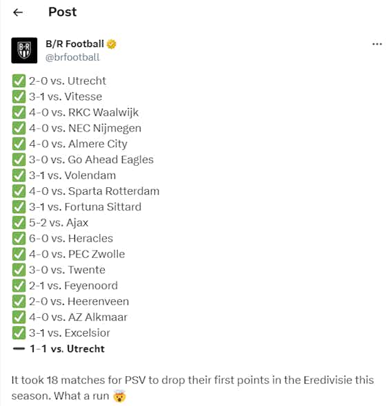 Artikelbild:🤯 Uralt-Rekord verpasst! PSV kann surreale Serie nicht weiter ausbauen
