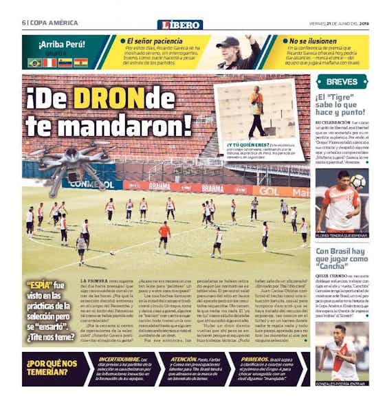 Imagem do artigo:Jornal acusa Brasil de espionar o treino do Peru com drone 🕵🏻‍♂️