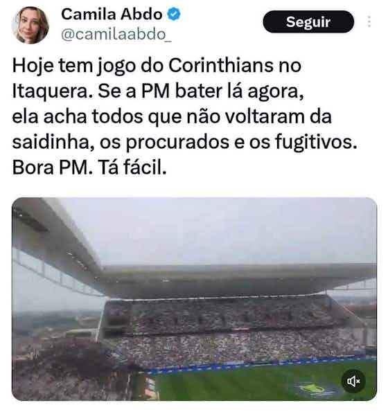 Imagem do artigo:Corinthians notifica jornalista conservadora por fala preconceituosa contra a Fiel Torcida