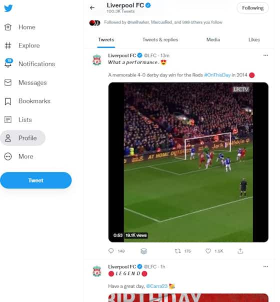 Article image:(Image) Eagle-eyed Liverpool fan spots club’s significant Twitter change that may herald imminent Diaz signing