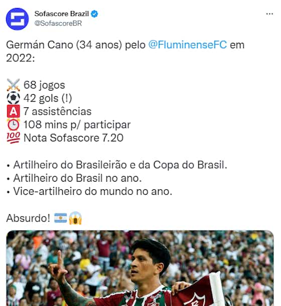 Imagem do artigo:L de Letal! Números de Germán Cano em 2022 pelo Fluminense impressionam; Veja