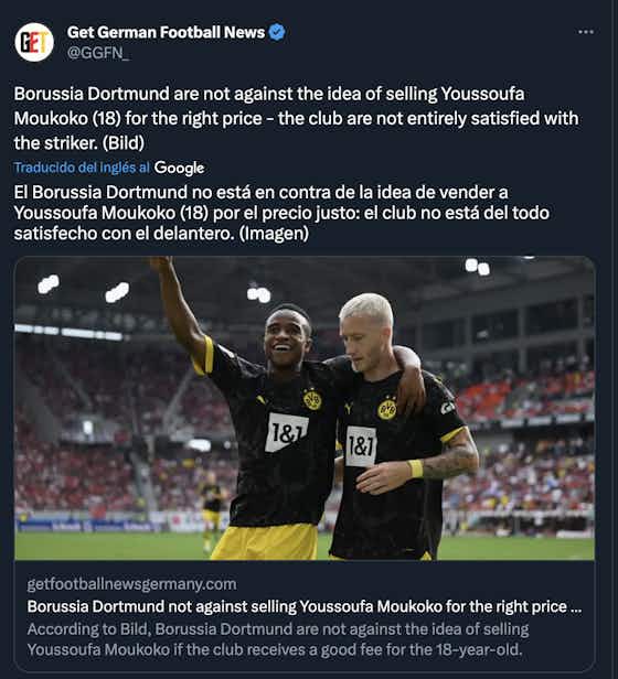 Imagen del artículo:El futuro de Moukoko en el Dortmund no está claro, según Bild