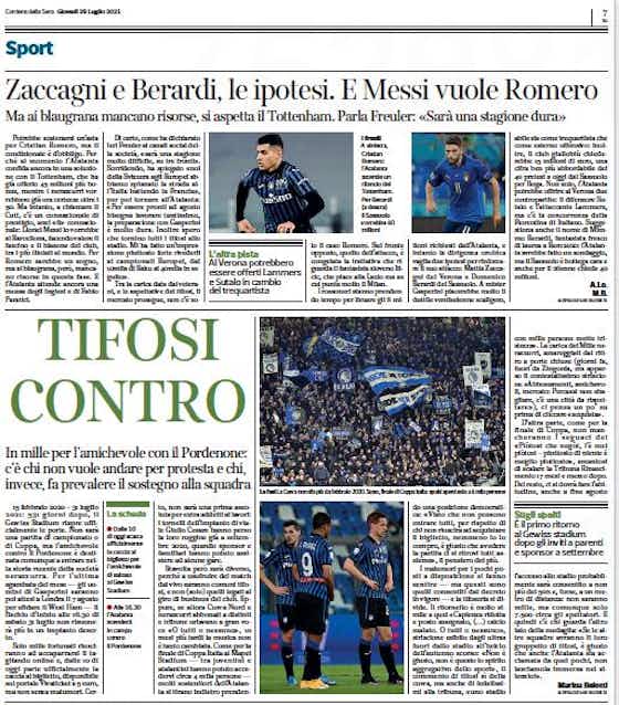 Article image:Atalanta confident of selling Cristian Romero to Tottenham