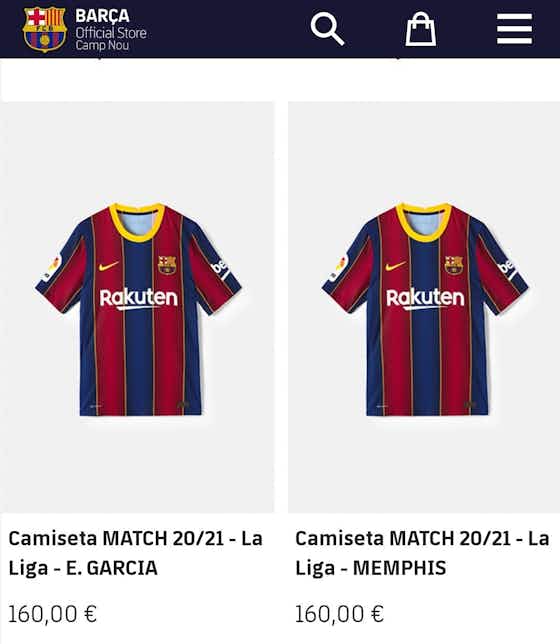Article image:Revealed: Memphis Depay jersey already appears on Barcelona’s online store