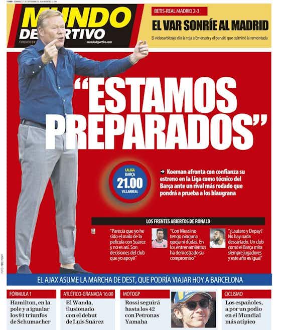 Imagen del artículo:🗞 La polémica del VAR, el Barça y otras portadas de hoy domingo