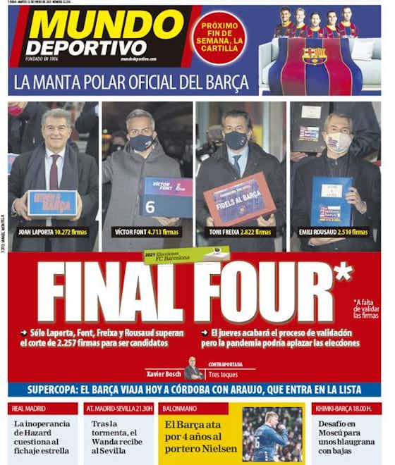 Article image:Papers: Barcelona arrive to the Supercup in great form