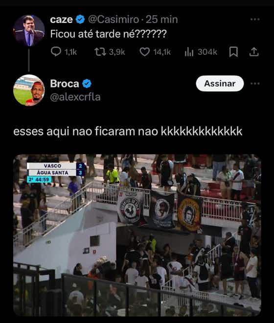 Imagem do artigo:🤯 Teve DE TUDO MESMO! 'Carrossel de emoções' em jogo do Vasco agita a web