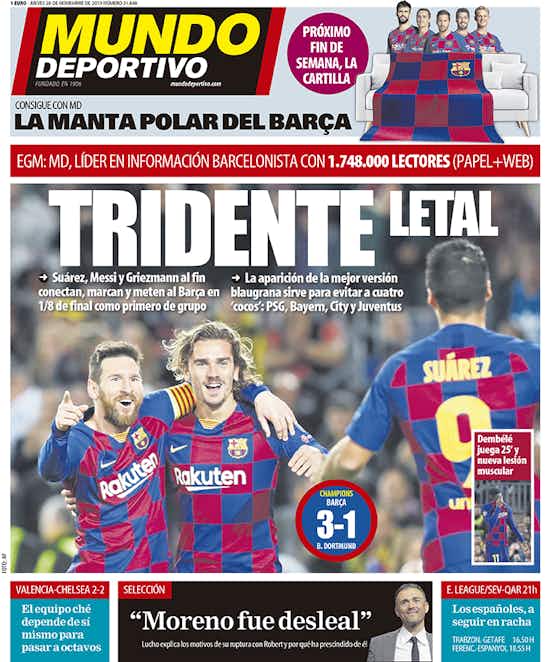 Imagen del artículo:🗞Grandioso Barça, inexplicable Dembélé