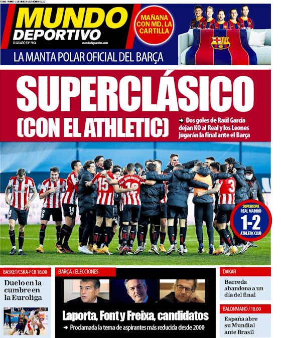 Article image:Papers: Barcelona will play a Superclásico against Athletic Club