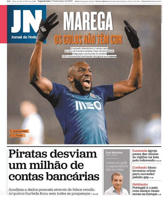 Image de l'article :📸Racisme contre Marega : la presse portugaise se déchaîne !