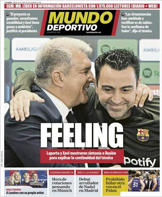 Imagem do artigo:🗞️Portadas del día: Xavi se queda, el Madrid abre la jornada