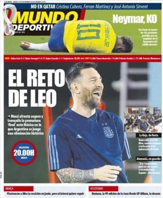 Imagen del artículo:🗞 Las portadas: Messi se la juega, Joao Félix a punto de salir...
