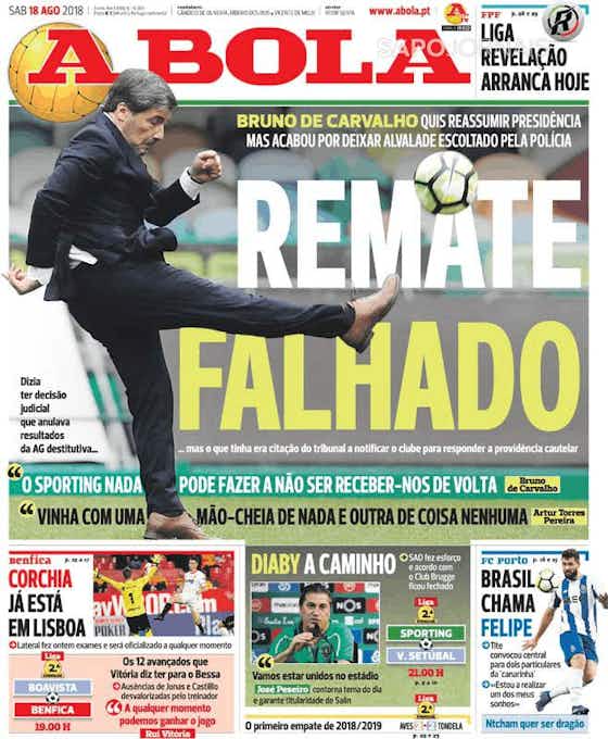 Imagem do artigo:🗞Crise política rouba a cena no futebol português