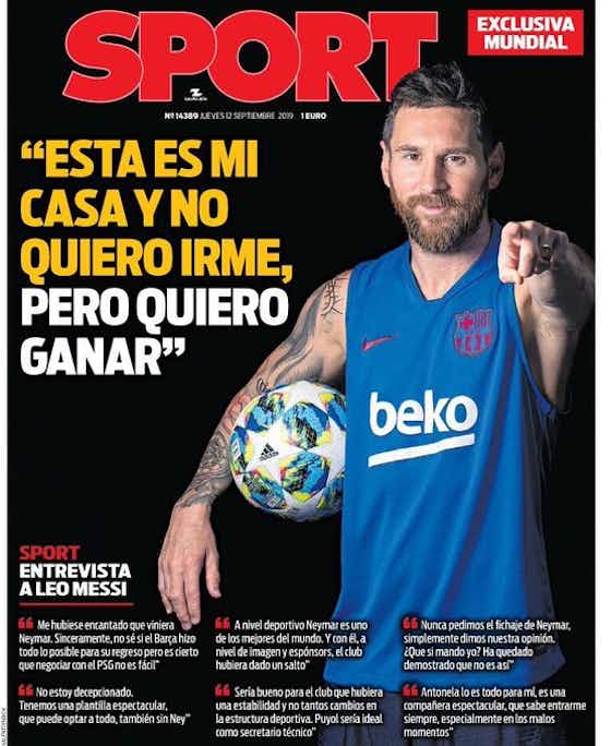 Imagen del artículo:🗞 El recado de Messi al Barça