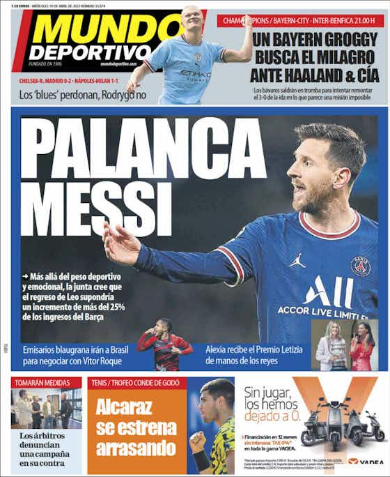 Imagen del artículo:🗞️PORTADAS DEL DÍA: El Madrid sigue reinando, El Barça espera a Messi...