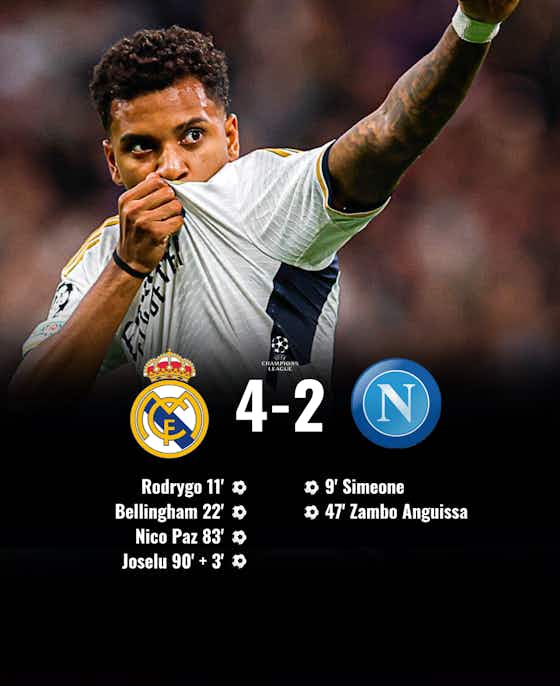 Imagen del artículo:(4-2)|Victoria del Real Madrid ante el Napoli|UCL