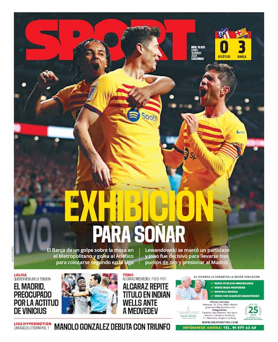 Imagen del artículo:🗞️ Portadas del día: Barça devora al Atlético y sigue en la pelea