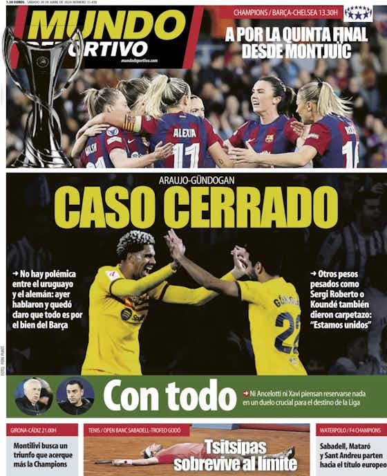 Imagen del artículo:🗞️ Portadas del día: Nacho, Xabi Alonso y las "semis" del Barça femenino