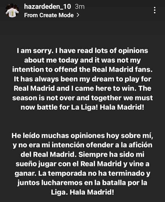 Article image:Eden Hazard issues apology to Real Madrid fans after laughing and joking with Chelsea players following Champions League exit