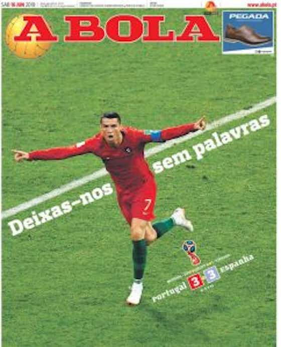 Imagem do artigo:🗞As reacções da imprensa ao incrível empate entre Portugal e Espanha
