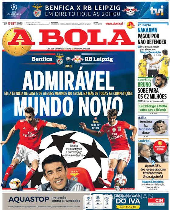 Imagem do artigo:🗞 Benfica na Champions, Nakajima vs Conceição, Bruno Fernandes sobe