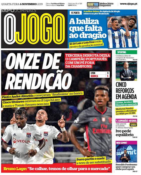 Imagem do artigo:🗞Fracasso do Benfica e preparação dos Dragões
