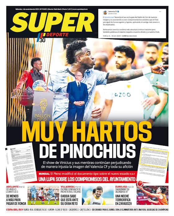 Article image:Valencia-based paper aims another gratuituous attack at Real Madrid star Vinicius Junior