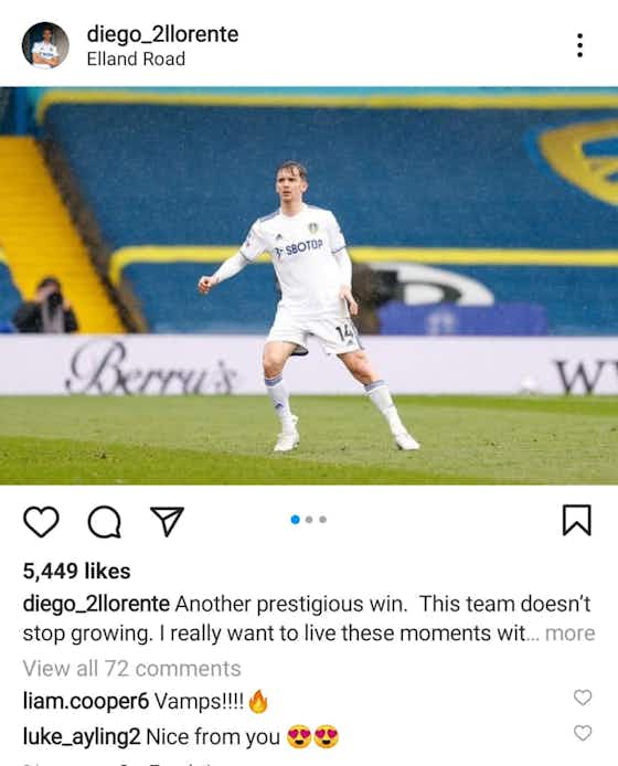 Article image:Diego Llorente posts message on Instagram after Leeds win vs Tottenham