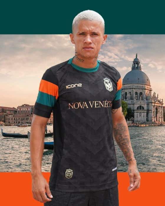 Imagem do artigo:Terceira camisa do Nova Venécia FC 2022 traz inspiração no Venezia FC